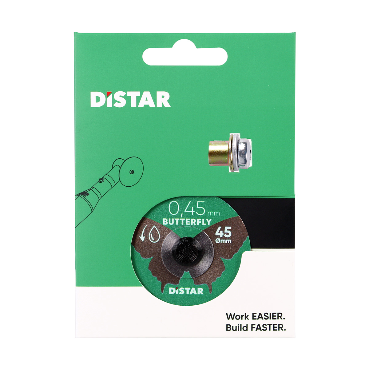 Disc diamantat 1A1R Butterfly d45x0,45x5,8H/3,2-3,0F mm