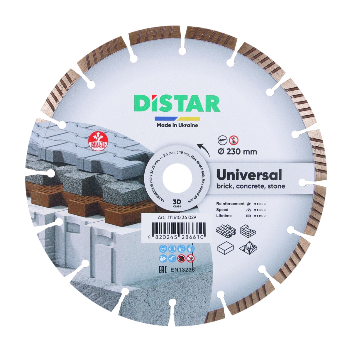 Disc diamantat 1A1RSS/C3-H d230x2,3/1,5x10x22,23-16 Universal