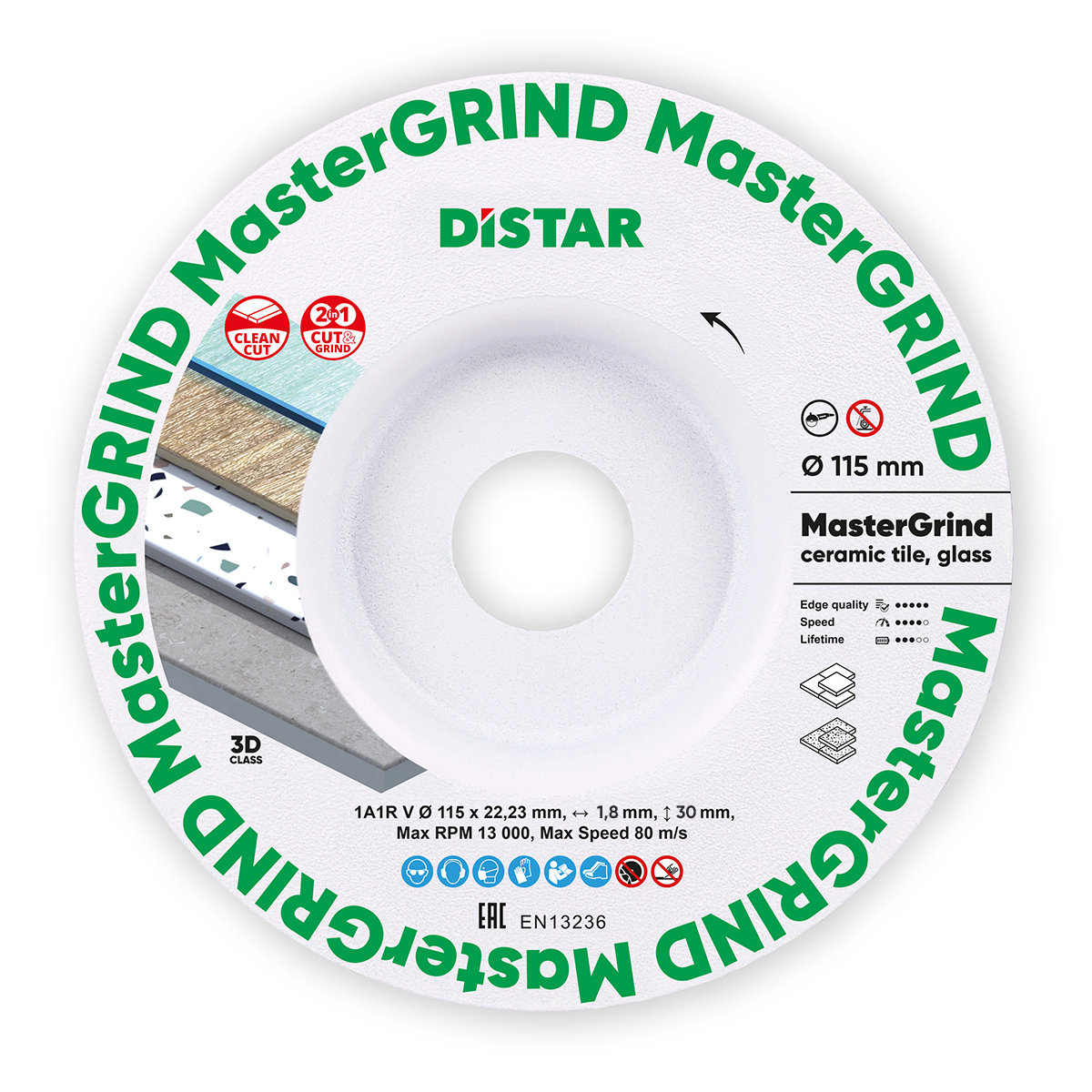 Disc diamantat 1A1R-V MasterGRIND d115x22,23 mm
