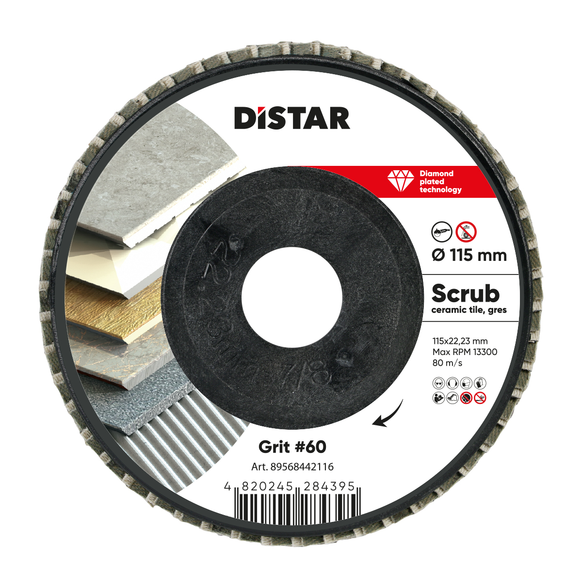Disc diamantat FLAP d115*22,23 mm #60 Scrub