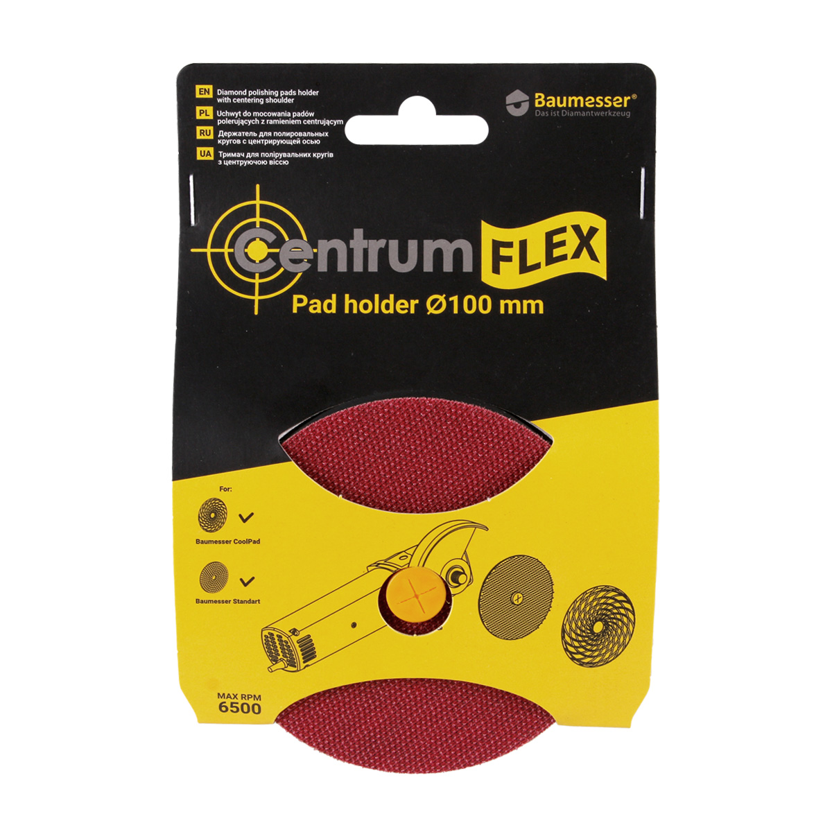 Suport cerc lustruire Baumesser CentrumFlex d100*14.7*M14