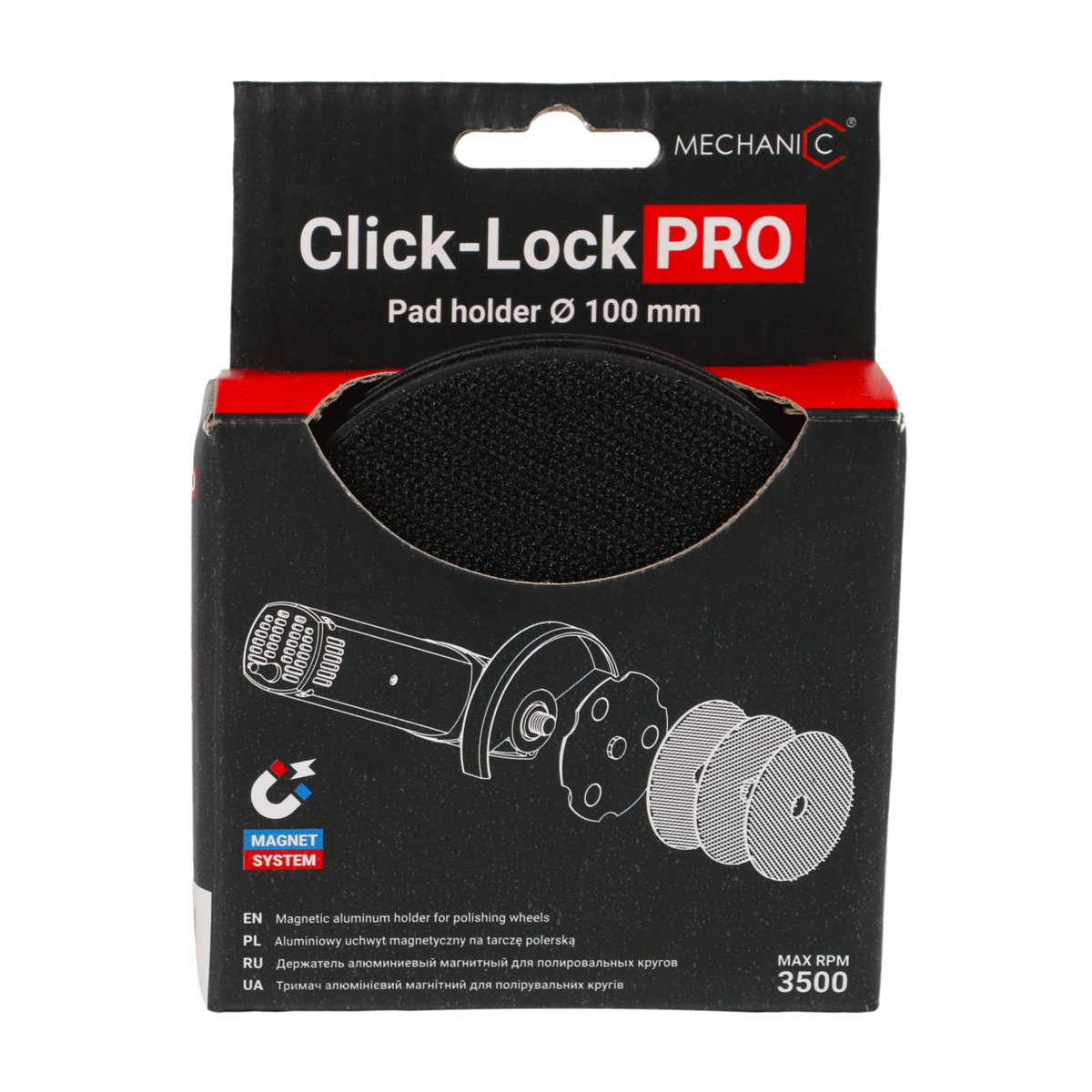 Dispozitiv magnetic p/u cercuri lustruit Click-Lock PRO d100xM14