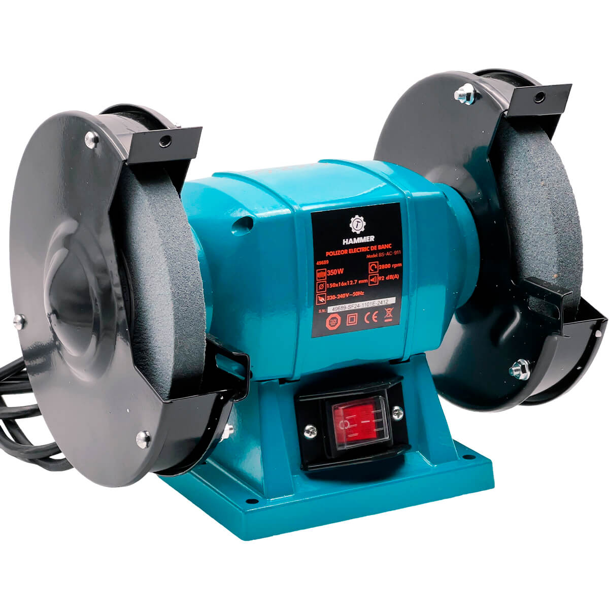 Polizor electric de banc Hammer BS-AC-911 350W 150mm