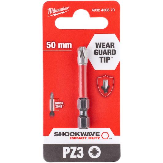 Capete de insurubat Milwaukee Shockwave Impact Duty PZ3x50mm