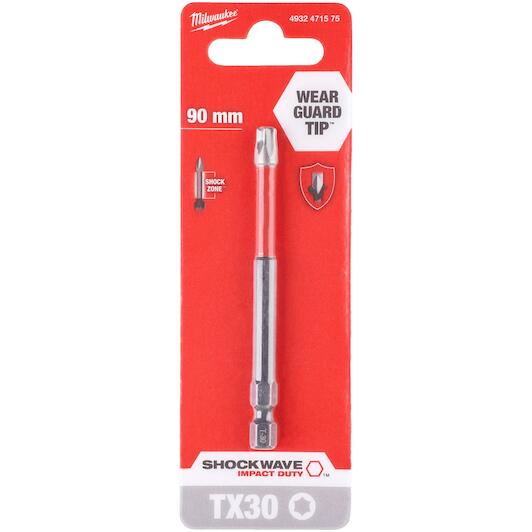 Capete de insurubat MILWAUKEE TX30 x 90mm SHOCKWAVE IMPACT DUTY