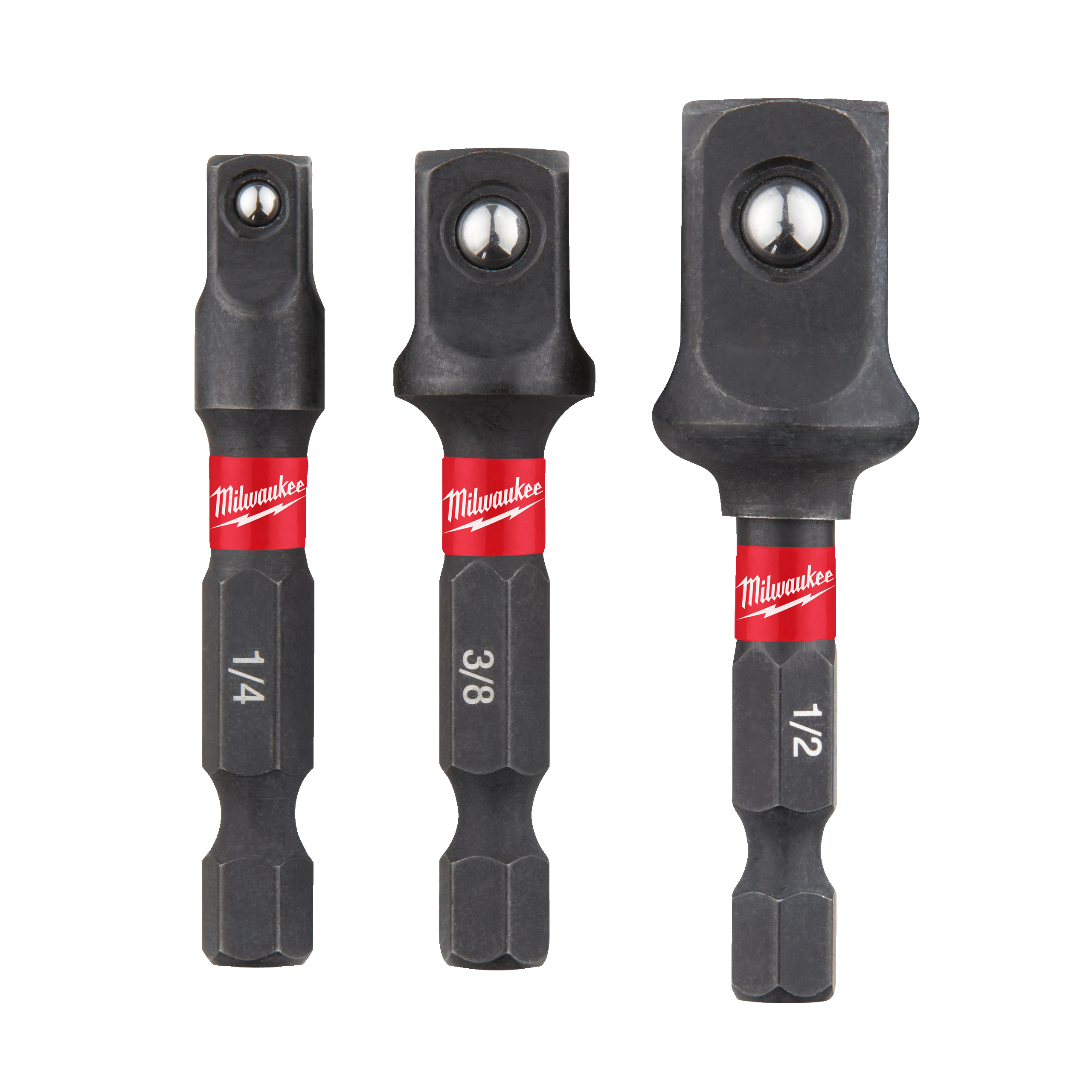 Set de trei adaptoare de impact Milwaukee hex 4932479228