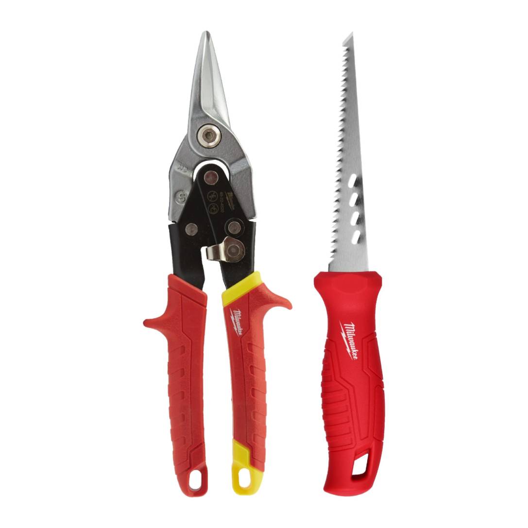 Set gips-carton fierastrau + foarfeca tabla Milwaukee 4932479784