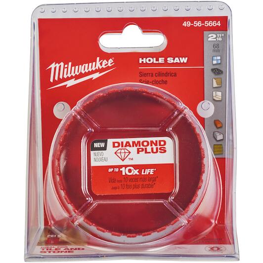 Coroană diamantată Milwaukee DIAMOND PLUS™ Ø68 mm