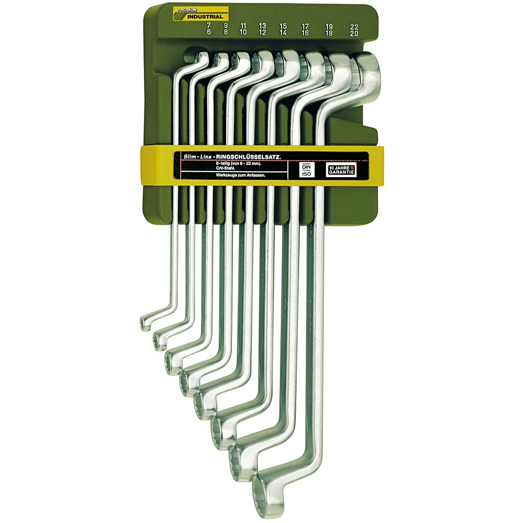 Set 8 chei inelare cu cot SlimLine 6-22mm