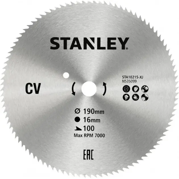 Disc fierastrau d190x16x100T STA10215